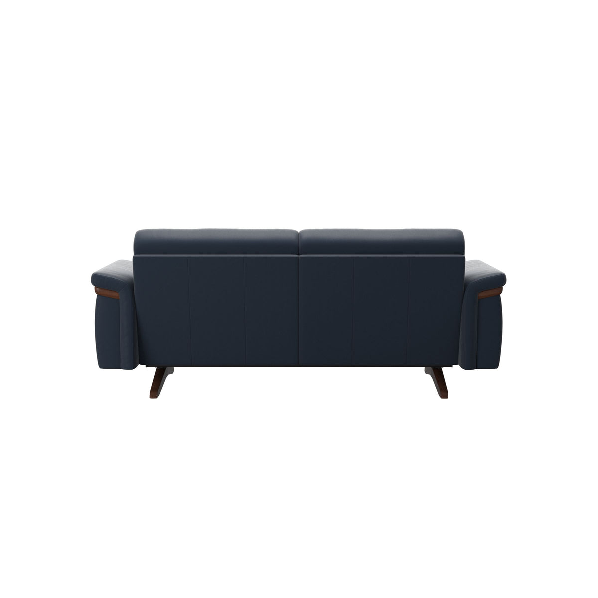 Stella Wood - 2-Seater Sofa - Paloma Oxford Blue - Brown