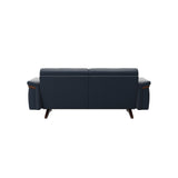 Stella Wood - 2-Seater Sofa - Paloma Oxford Blue - Brown