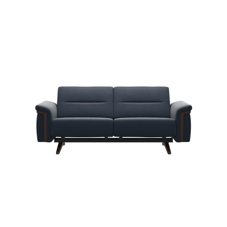 Stella Wood - 2-Seater Sofa - Paloma Oxford Blue - Brown