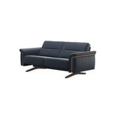 Stella Wood - 2-Seater Sofa - Paloma Oxford Blue - Walnut