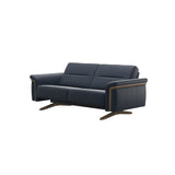 Stella Wood - 2-Seater Sofa - Paloma Oxford Blue - Smoked Oak
