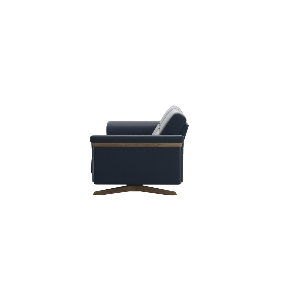 Stella Wood - 2-Seater Sofa - Paloma Oxford Blue - Smoked Oak
