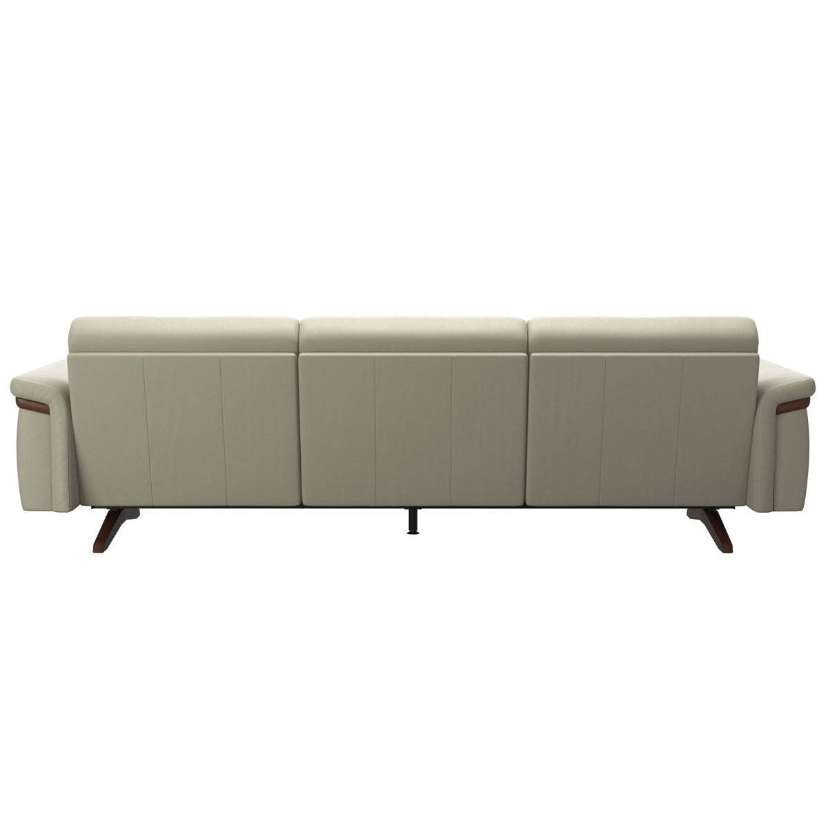 Stella Wood - 3-Seater Sofa - Paloma Light Grey - Brown