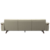 Stella Wood - 3-Seater Sofa - Paloma Light Grey - Brown