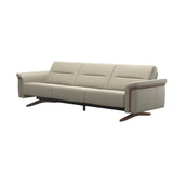Stella Wood - 3-Seater Sofa - Paloma Light Grey - Walnut