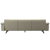 Stella Wood - 3-Seater Sofa - Paloma Light Grey - Walnut