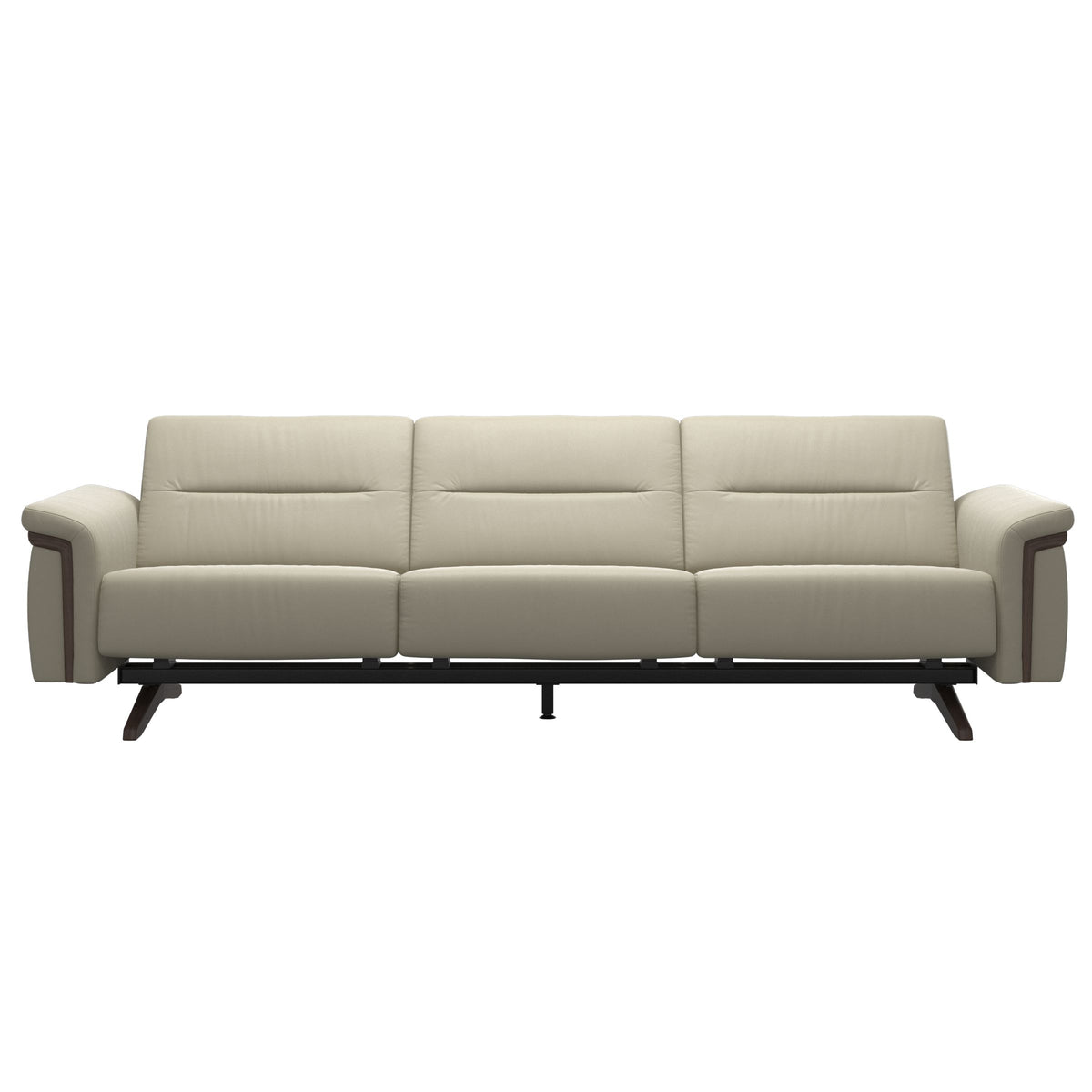 Stella Wood - 3-Seater Sofa - Paloma Light Grey - Wenge