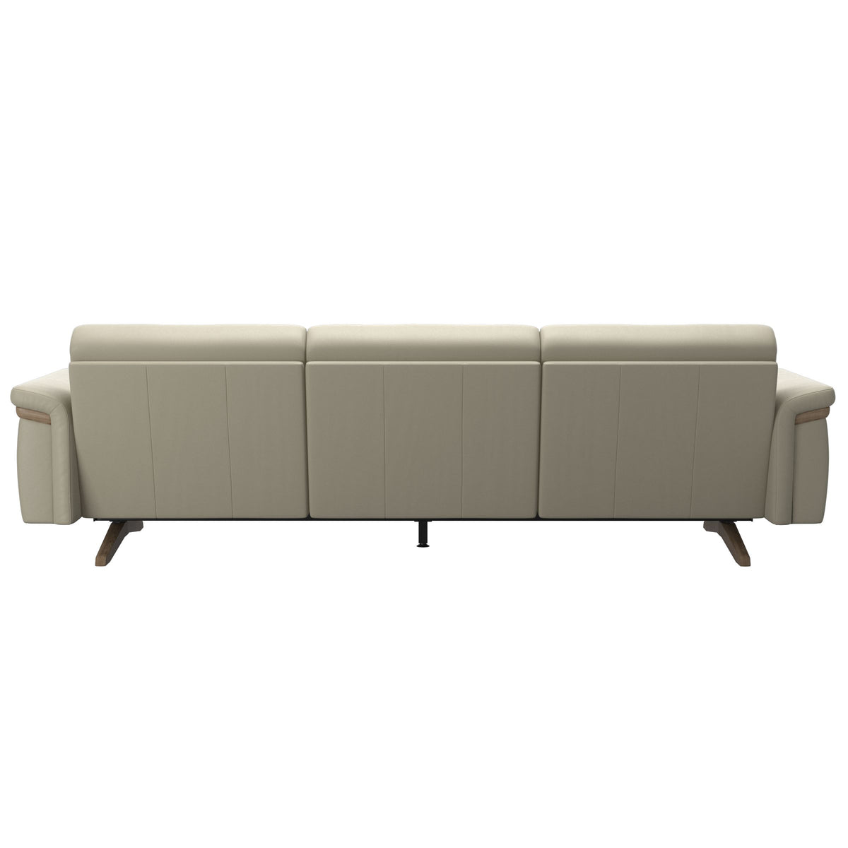 Stella Wood - 3-Seater Sofa - Paloma Light Grey - Smoked Oak