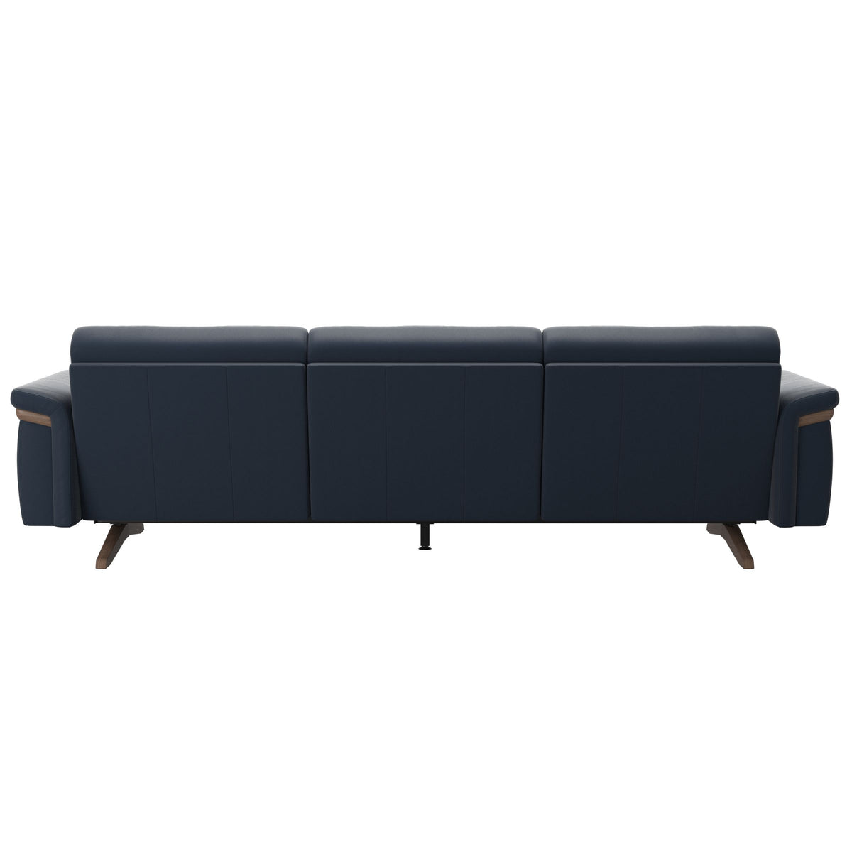 Stella Wood - 3-Seater Sofa - Paloma Oxford Blue - Walnut