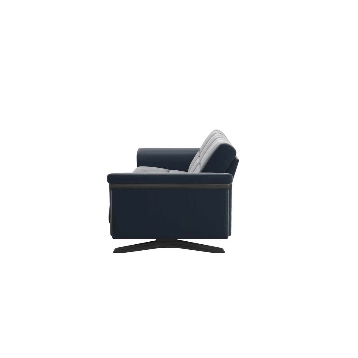 Stella Wood - 3-Seater Sofa - Paloma Oxford Blue - Grey