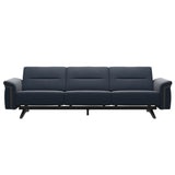 Stella Wood - 3-Seater Sofa - Paloma Oxford Blue - Grey