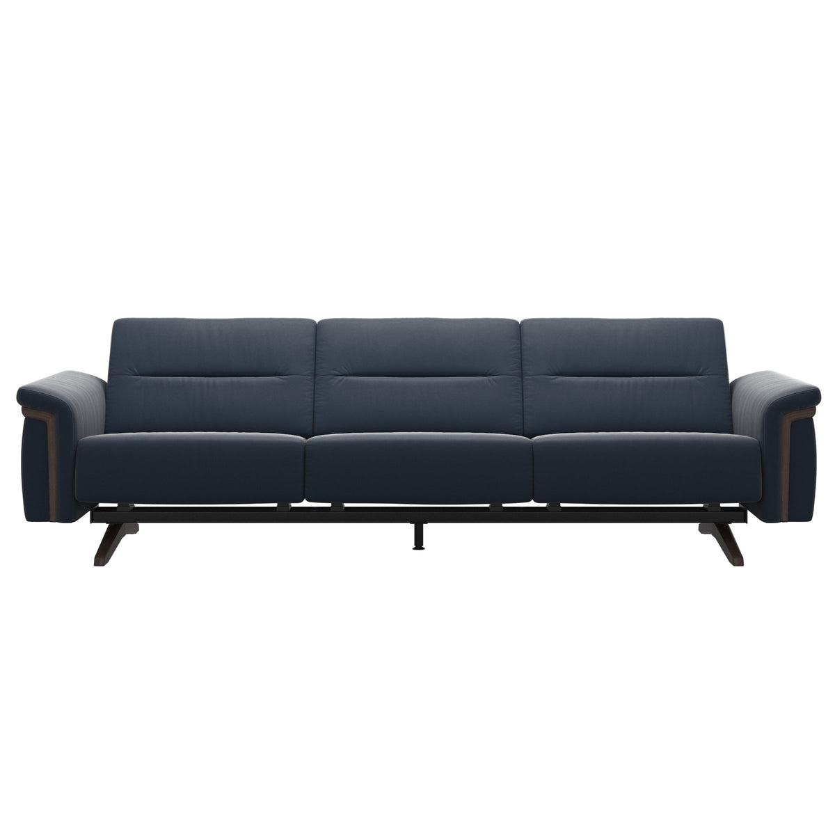 Stella Wood - 3-Seater Sofa - Paloma Oxford Blue - Wenge