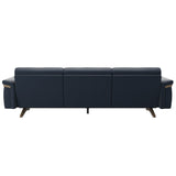 Stella Wood - 3-Seater Sofa - Paloma Oxford Blue - Smoked Oak