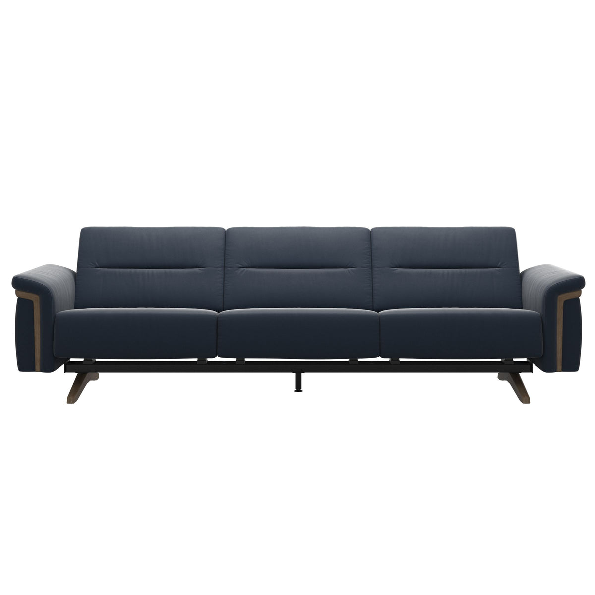 Stella Wood - 3-Seater Sofa - Paloma Oxford Blue - Smoked Oak