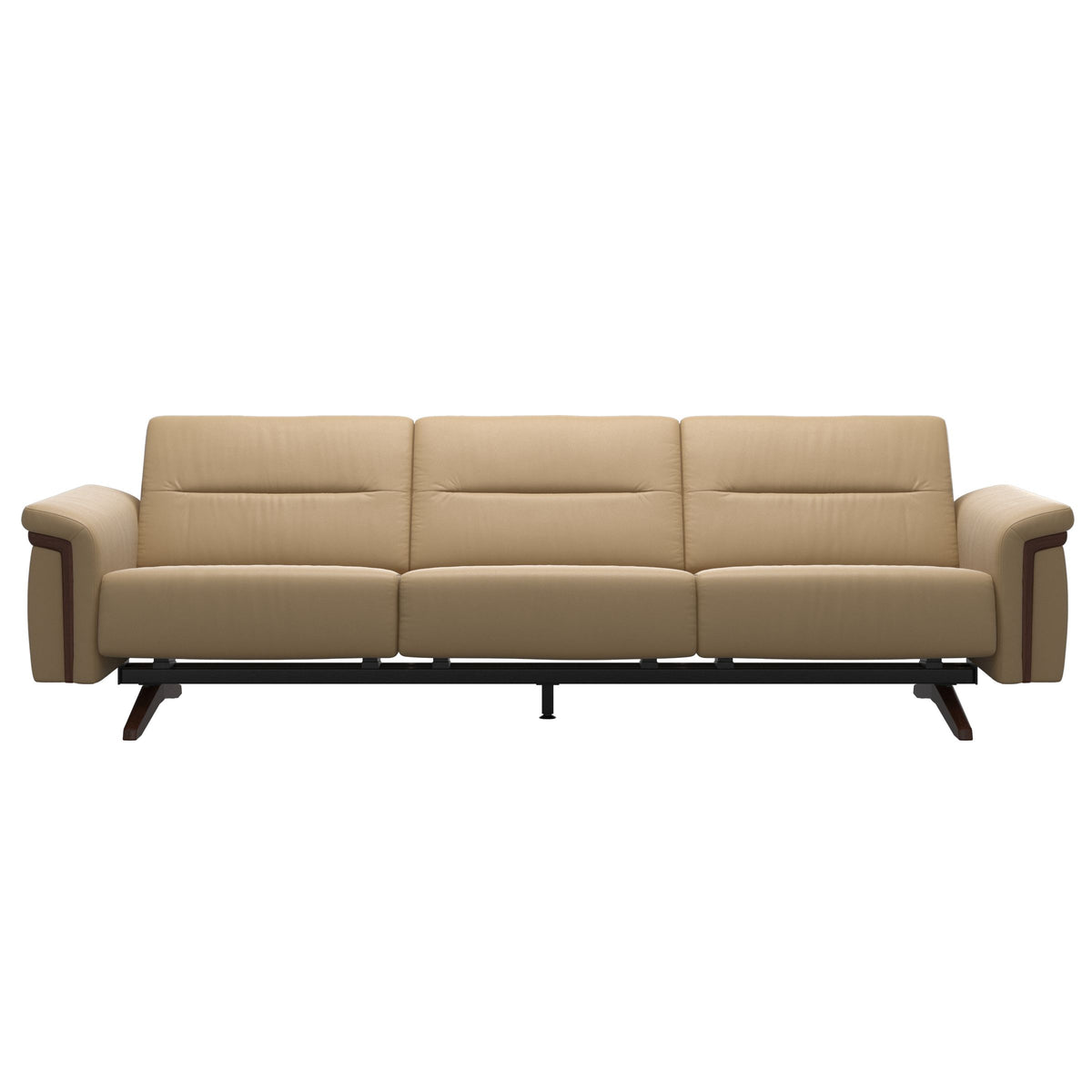 Stella Wood - 3-Seater Sofa - Paloma Sand - Brown