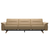 Stressless Stella Wood 3-Seater Sofa in Paloma Sand, front view, Oak wood