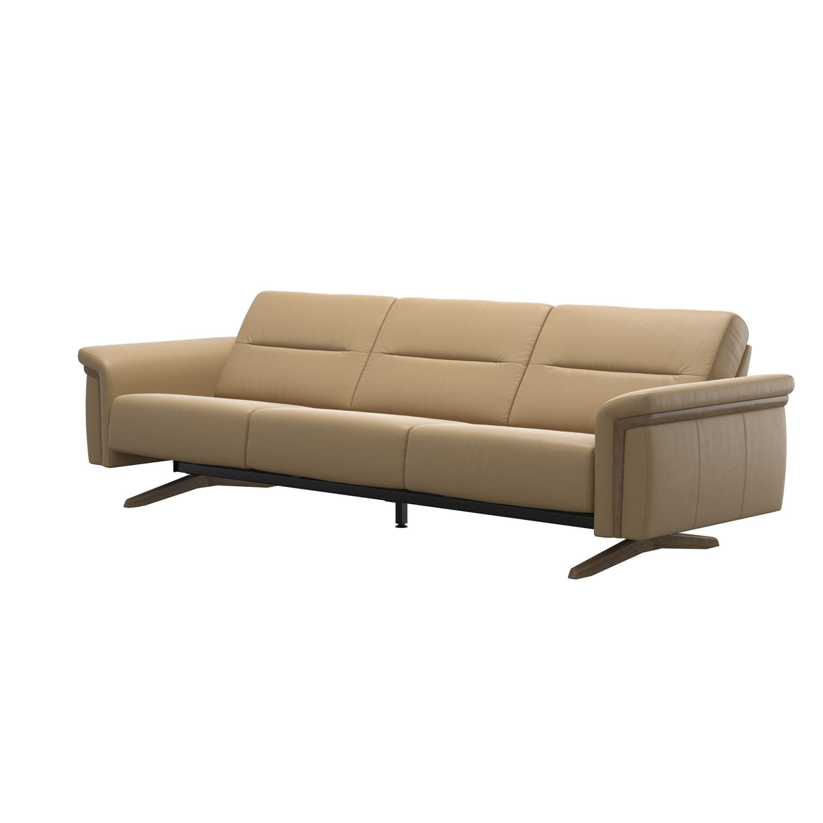 Stella Wood - 3-Seater Sofa - Paloma Sand - Smoked Oak