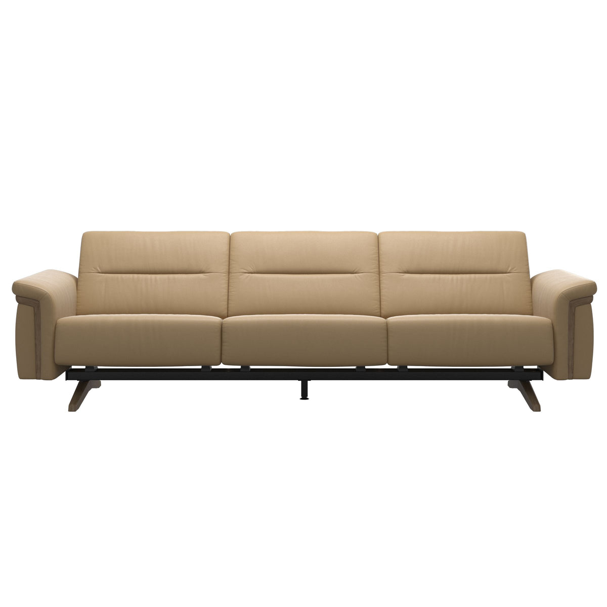 Stella Wood - 3-Seater Sofa - Paloma Sand - Smoked Oak