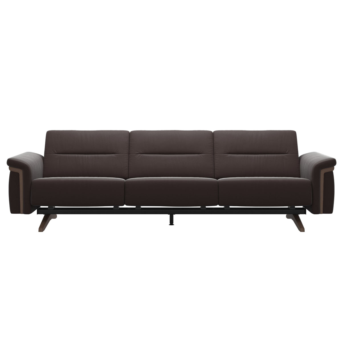 Stella Wood - 3-Seater Sofa - Paloma Chocolate - Walnut