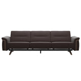 Stella Wood - 3-Seater Sofa - Paloma Chocolate - Walnut