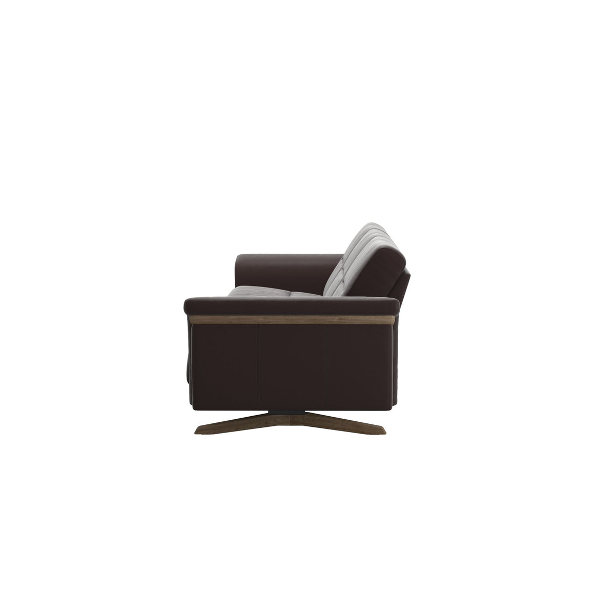 Stella Wood - 3-Seater Sofa - Paloma Chocolate - Smoked Oak