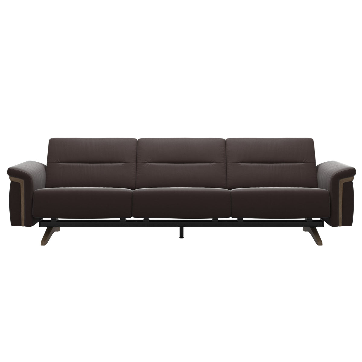 Stella Wood - 3-Seater Sofa - Paloma Chocolate - Smoked Oak