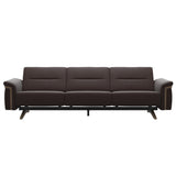 Stella Wood - 3-Seater Sofa - Paloma Chocolate - Smoked Oak