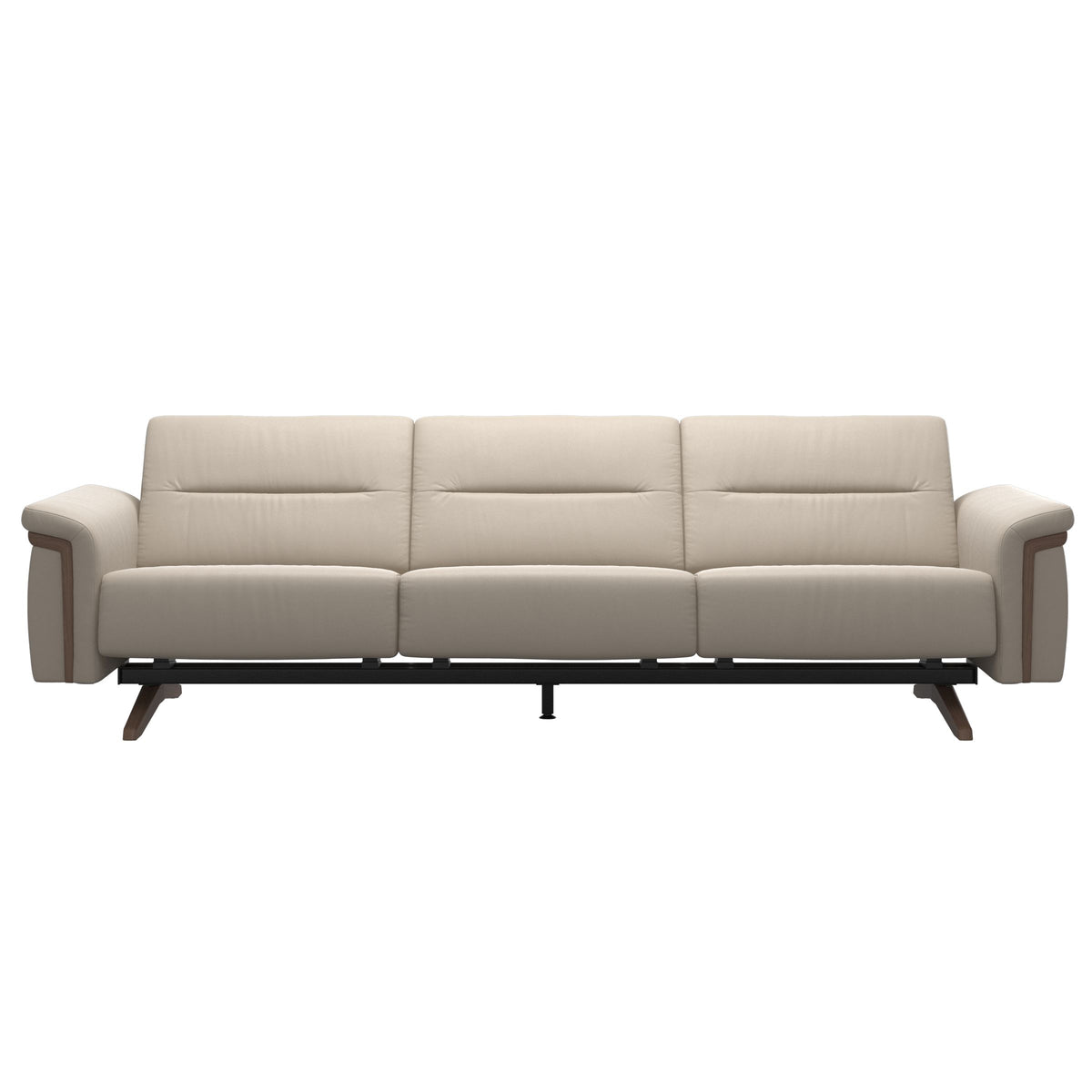 Stella Wood - 3-Seater Sofa - Paloma Fog - Walnut