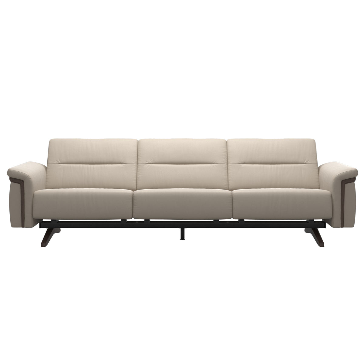 Stella Wood - 3-Seater Sofa - Paloma Fog - Wenge