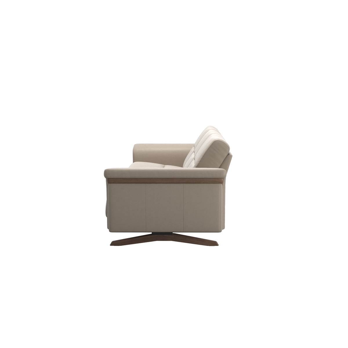 Stella Wood - 3-Seater Sofa - Paloma Mushroom - Walnut