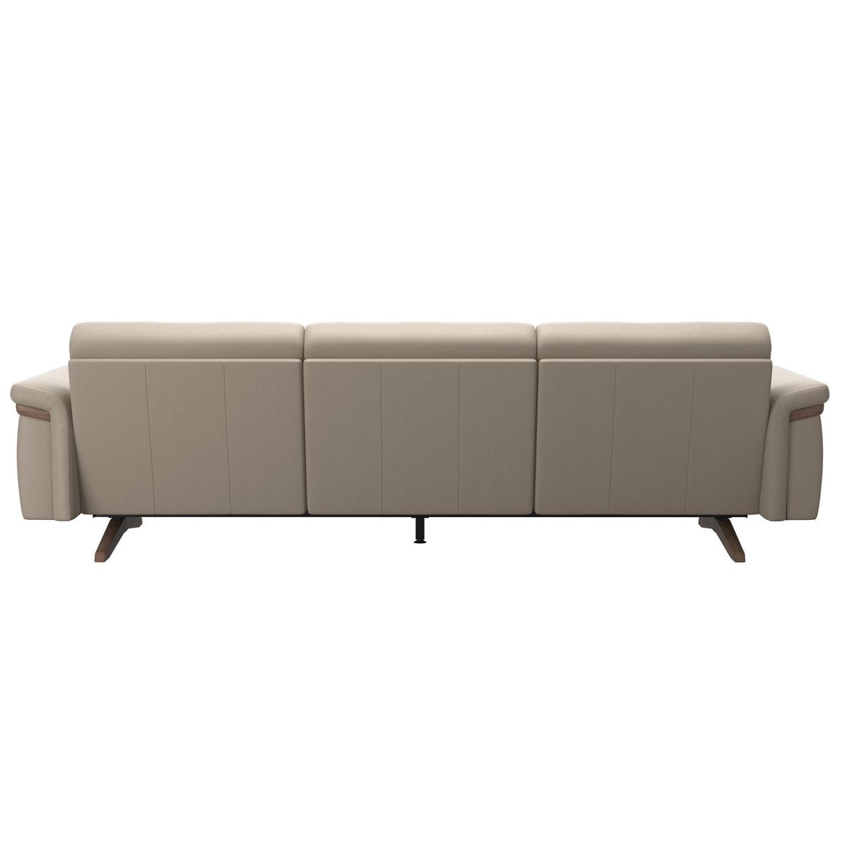 Stella Wood - 3-Seater Sofa - Paloma Mushroom - Walnut