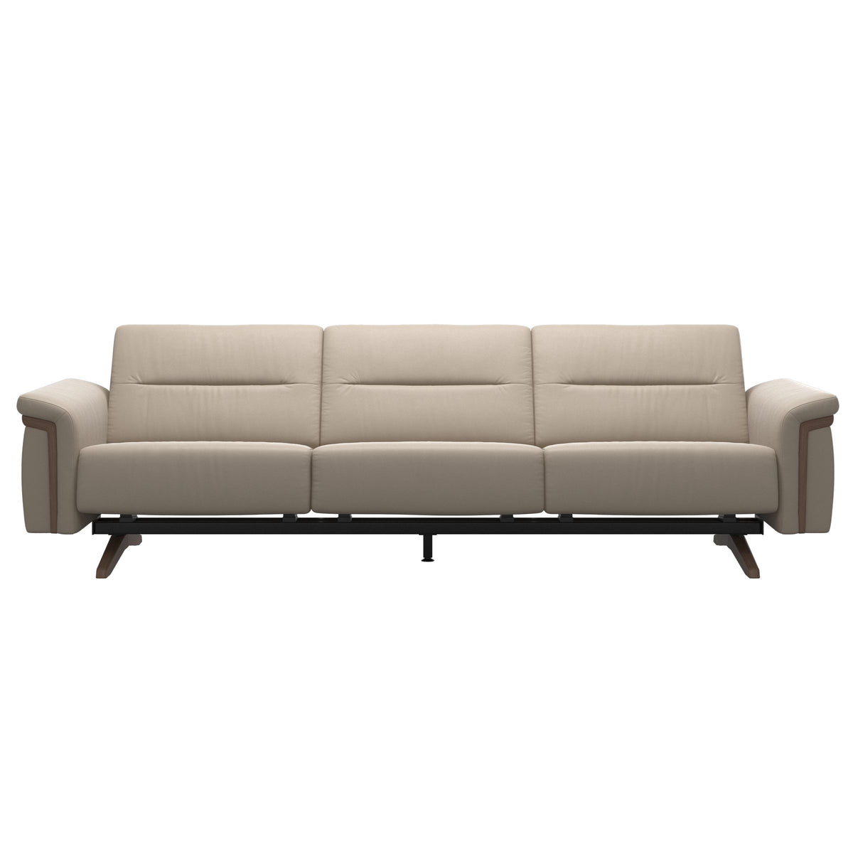 Stella Wood - 3-Seater Sofa - Paloma Mushroom - Walnut