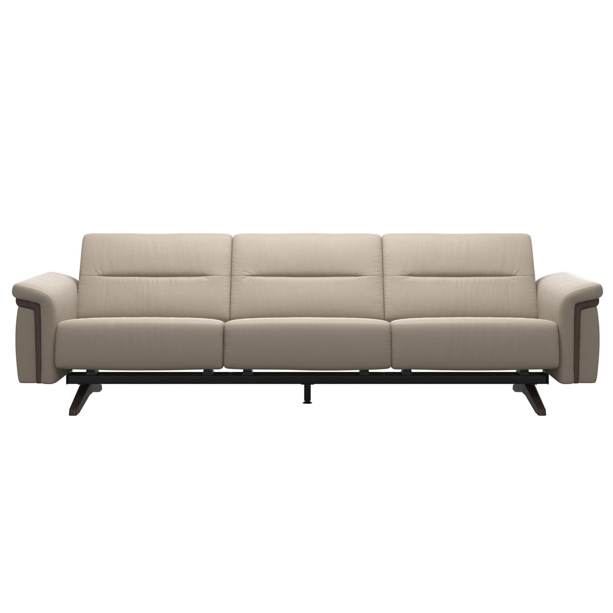 Stella Wood - 3-Seater Sofa - Paloma Mushroom - Wenge
