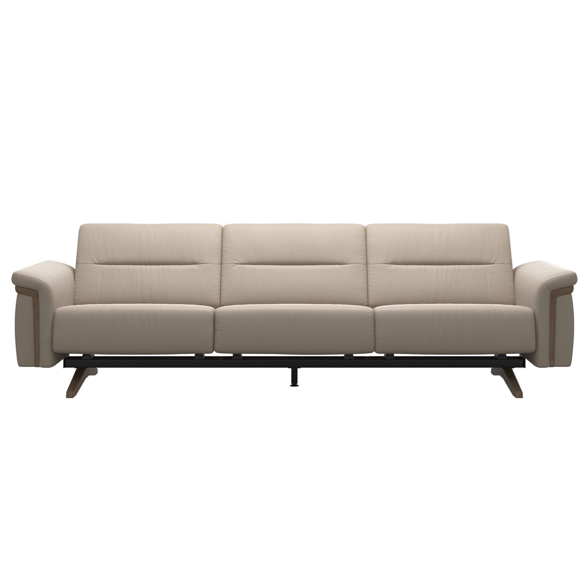 Stella Wood - 3-Seater Sofa - Paloma Mushroom - Smoked Oak