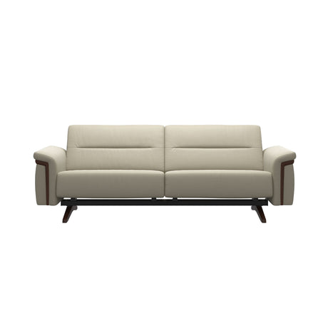 Stella Wood - 2.5-Seater Sofa - Paloma Light Grey - Brown