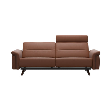 Stella Wood - 2.5-Seater Sofa with Headrest - Paloma New cognac - Brown