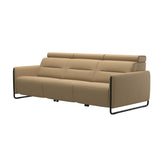 Emily Steel - 3-Seater Sofa - Paloma Sand - Matte Black