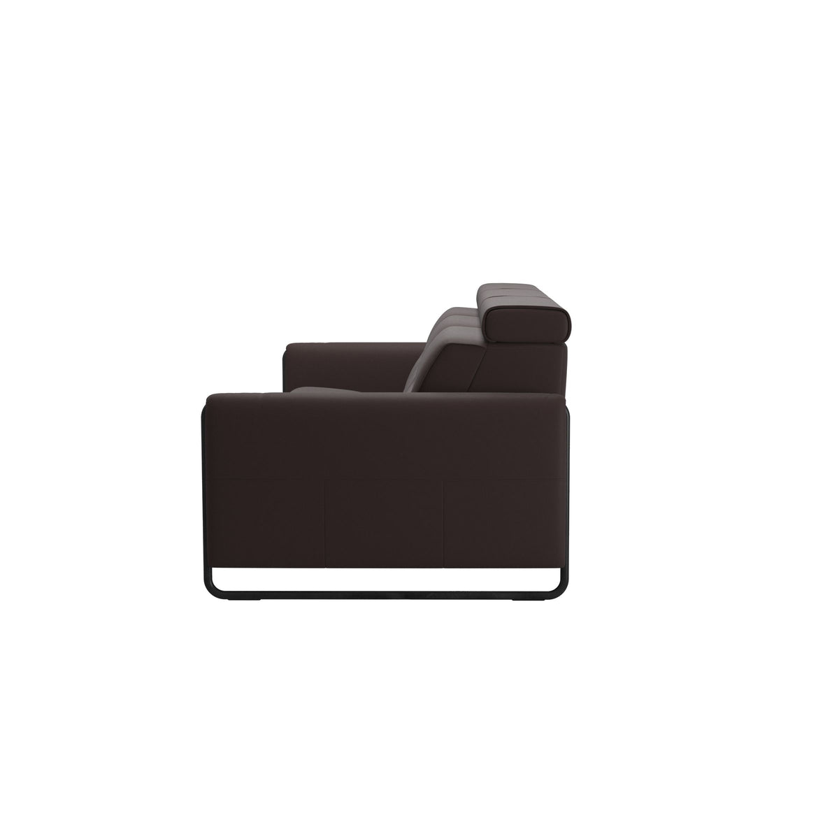Emily Steel - 3-Seater Sofa - Paloma Chocolate - Matte Black