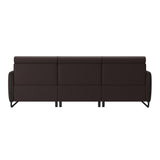Emily Steel - 3-Seater Sofa - Paloma Chocolate - Matte Black