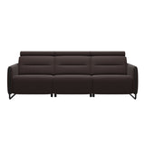 Emily Steel - 3-Seater Sofa - Paloma Chocolate - Matte Black