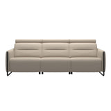 Emily Steel - 3-Seater Sofa - Paloma Fog - Matte Black