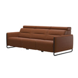 Emily Steel - 3-Seater Sofa - Paloma New cognac - Matte Black