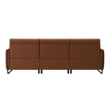 Emily Steel - 3-Seater Sofa - Paloma New cognac - Matte Black