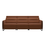 Emily Steel - 3-Seater Sofa - Paloma New cognac - Matte Black