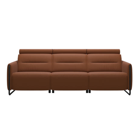 Emily Steel - 3-Seater Sofa - Paloma New cognac - Matte Black
