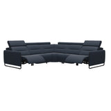 Emily Steel - C22 Corner Sofa - Paloma Oxford Blue - Matte Black