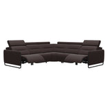 Emily Steel - C22 Corner Sofa - Paloma Chocolate - Matte Black