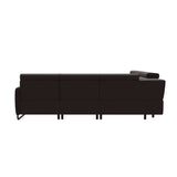 Emily Steel - C22 Corner Sofa - Paloma Chocolate - Matte Black