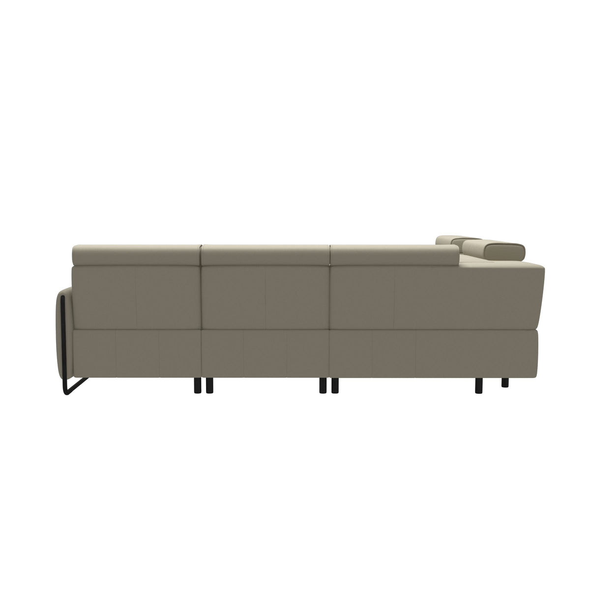 Emily Steel - C12 Corner Sofa - Paloma Light Grey - Matte Black