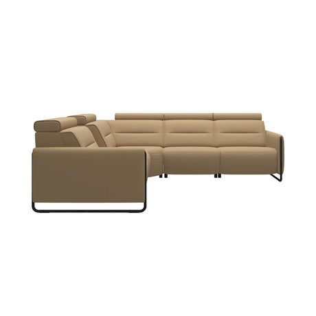 Emily Steel - C12 Corner Sofa - Paloma Sand - Matte Black